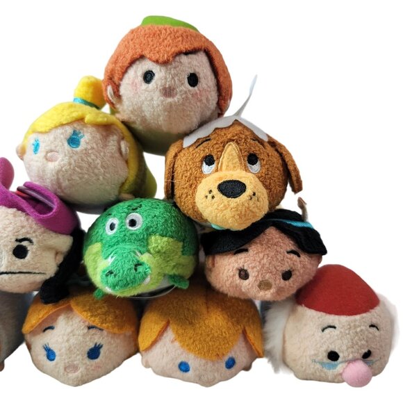 Disney Peter Pan Mini Plush Lot of 10 Tinkerbell Captain Hook John Tsum Tsum NEW - Picture 3 of 16